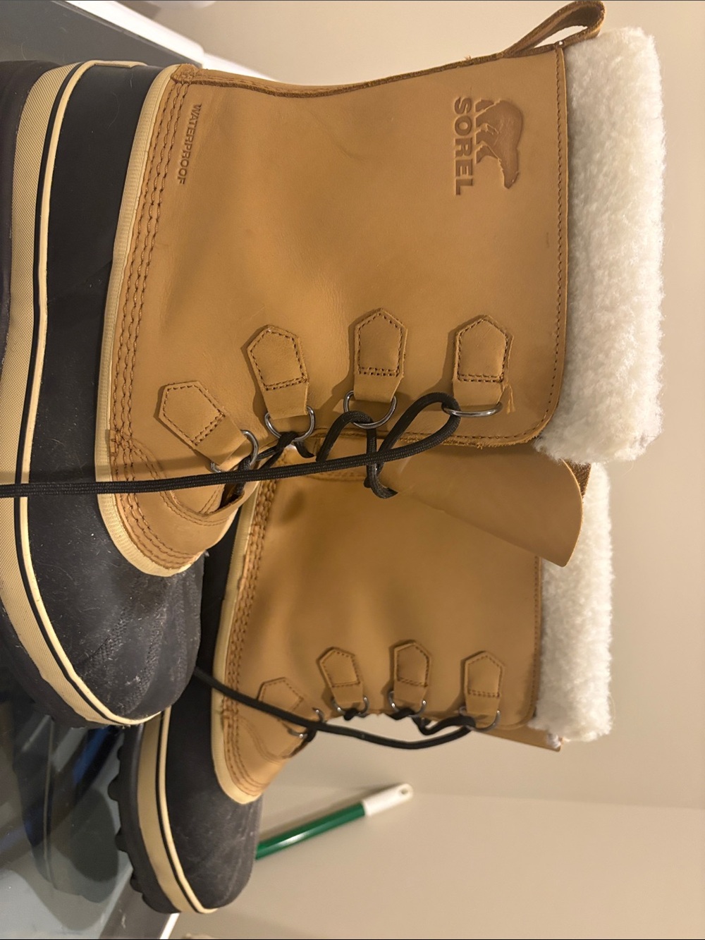 Sorel Men's Tan and Black Insulated Snow Boots